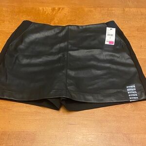 CAbi Black Faux Leather Women's Shorts